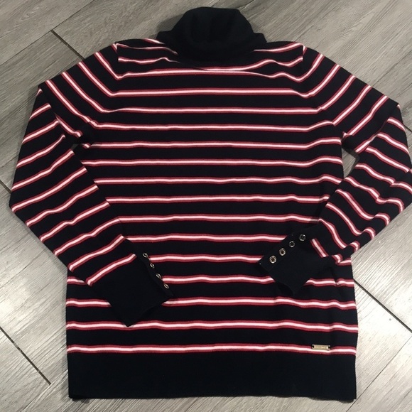 Tommy Hilfiger Red, White, Blue Striped Knit Turtleneck size M - Picture 5 of 10